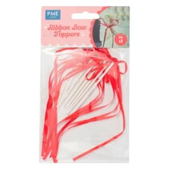 Toppers lazos rojos para tartas coquette y cupcakes (8) - PME