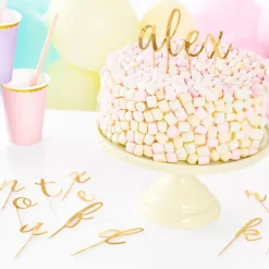 Toppers letras alfabeto doradas (53) - PartyDeco