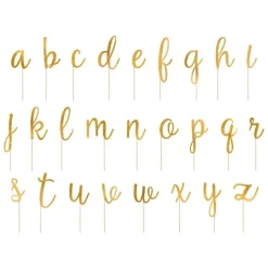 Toppers letras alfabeto doradas (53) - PartyDeco