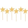 Toppers para cupcakes dorados estrellas 4 cm (6)