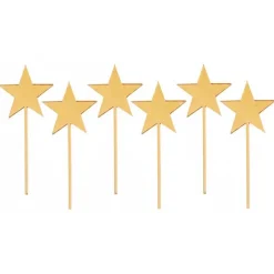 Toppers para cupcakes dorados estrellas 4 cm (6)