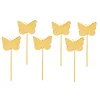 Toppers para cupcakes dorados mariposas 4 cm (6)