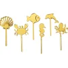 Toppers para cupcakes dorados marinos 4 cm (6)
