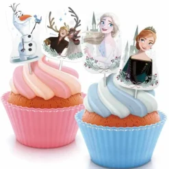 Toppers para cupcakes Frozen (30) - Dekora
