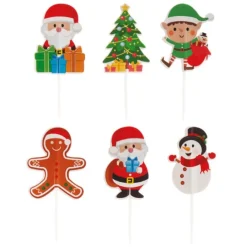 Toppers para cupcakes Navidad (30) - Dekora