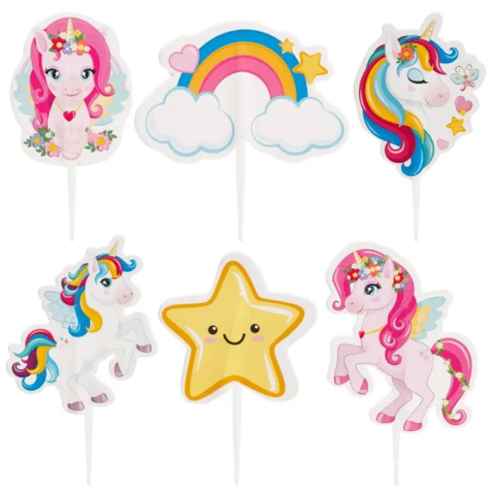 Toppers para cupcakes unicornios Tesia & Friends (30) - Dekora