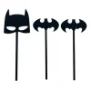 Toppers para tartas negros Batman y murciélagos 6 cm (3)