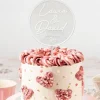 Topper transparente personalizado Boda nombres y fecha