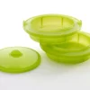 Vaporera con 2 niveles verde 22 cm - Silicona - Lékué