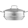Vaporera con tapa de cristal 24 cm - Acero inoxidable - Le Creuset