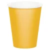 Vasos de papel amarillos 250 ml (8) - Conver Party