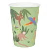 Vasos de papel animales tropicales 205 ml (8) - My Little Day