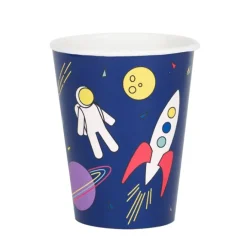Vasos de papel astronautas 205 ml (8) - My Little Day