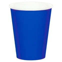 Vasos de papel azul cobalto 250 ml (8) - Conver Party