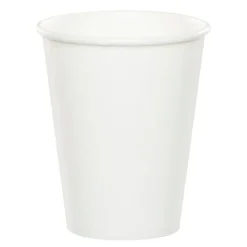Vasos de papel blanco 250 ml (8) - Conver Party