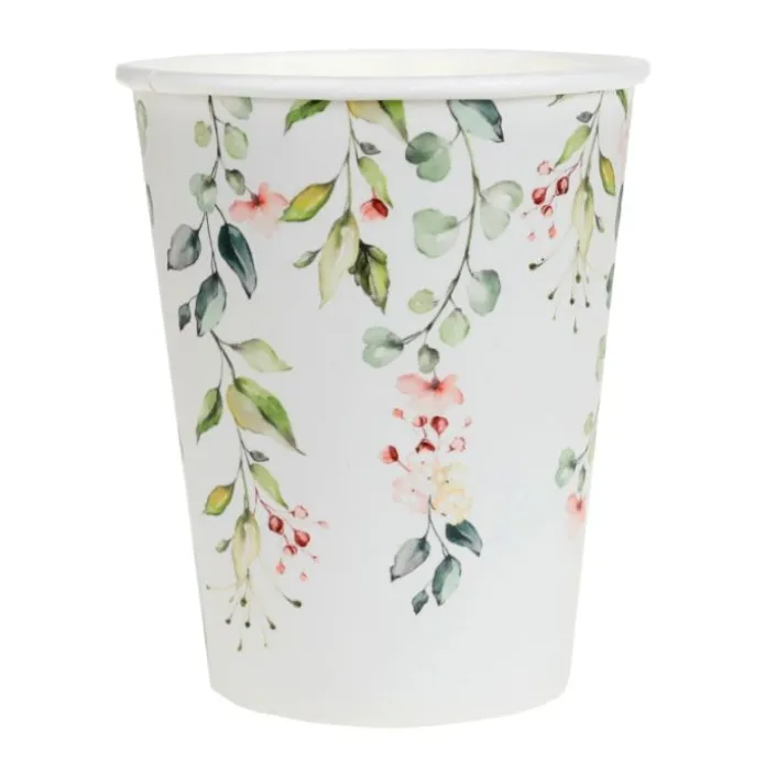 Vasos de papel flores 250 ml (10)