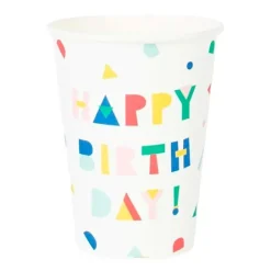 Vasos de papel Happy Birthday 200 ml (8) - My Little Day