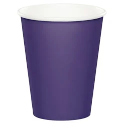 Vasos de papel morados 250 ml (8) - Conver Party