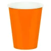 Vasos de papel naranjas 250 ml (8) - Conver Party
