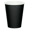 Vasos de papel negros 250 ml (8) - Conver Party