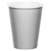 Vasos de papel plateados 250 ml (8) - Conver Party