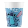 Vasos de papel Stitch y Angel 200 ml (8) - Decorata Party