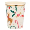 Vasos Festive Motif Navidad 250 ml (8) - Meri Meri