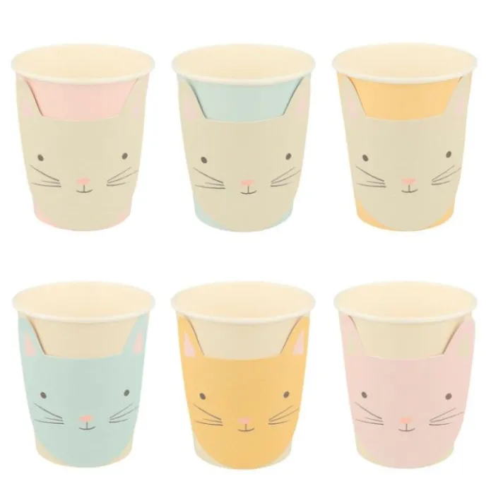 Vasos gatos 250 ml (8) - Meri Meri