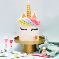 Vela cuerno de unicornio dorada - ScrapCooking