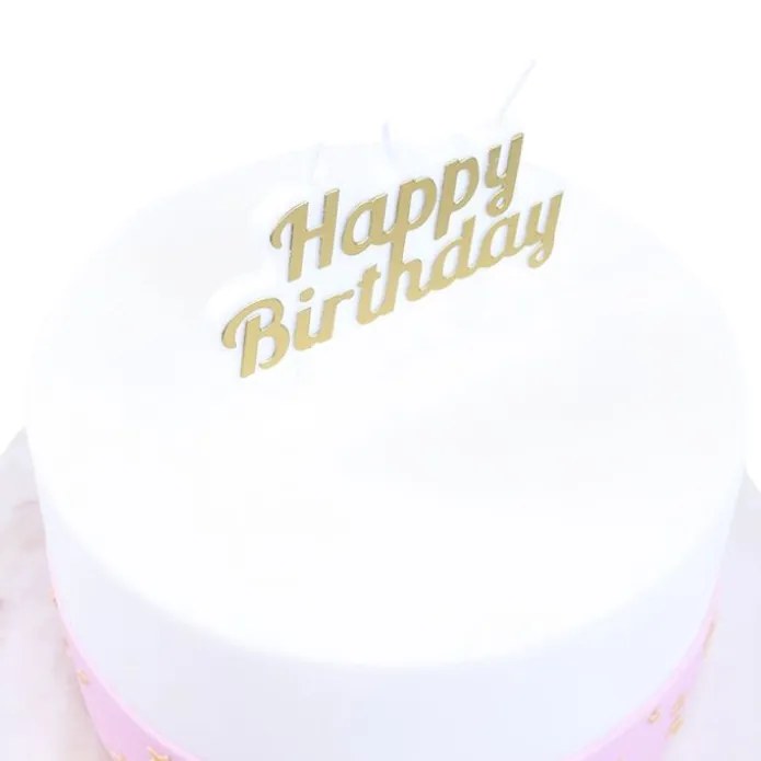 Vela Happy birthday dorada - PME