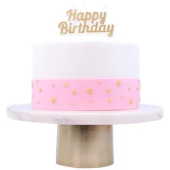 Vela Happy birthday dorada - PME