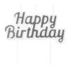 Vela Happy birthday plateada - PME