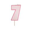Vela rosa con purpurina número 7 - Modecor