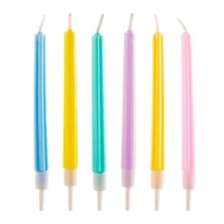 Velas de colores columnas (6) - Dekora