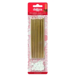 Velas largas doradas (16) - Dekora