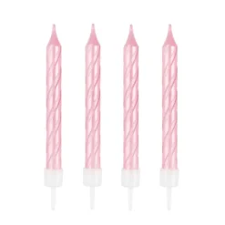 Velas perladas rosas (4) - Modecor