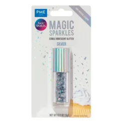 Virutas de purpurina plateadas Silver Magic Sparkles 3 g - PME