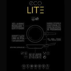 Wok antiadherente Saphir Eco Lite Inducción 30 cm - Aluminio fundido - Woll + REGALO paño