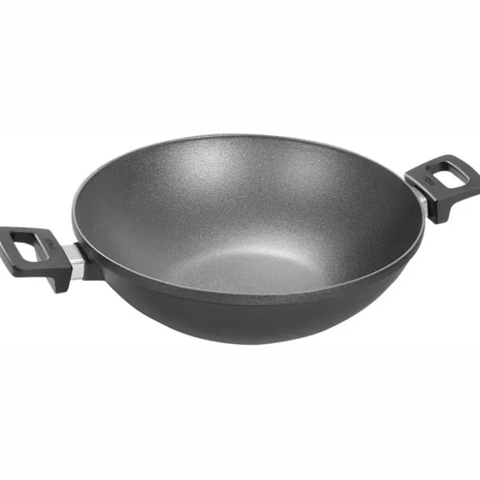 Wok antiadherente Titanium Nowo Inducción 32 cm - Aluminio fundido - Woll + REGALO paño